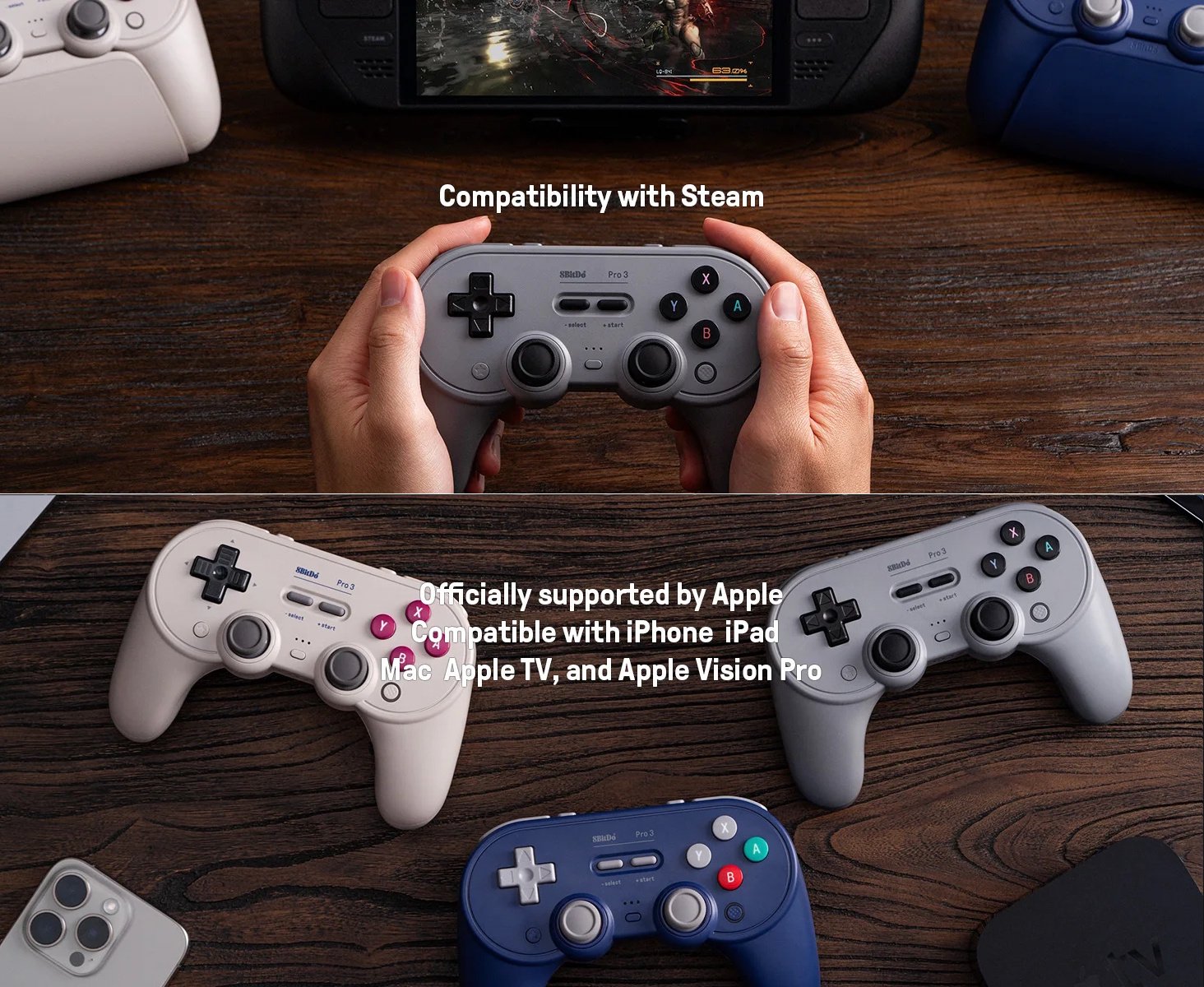 Геймпад 8Bitdo Pro 3 Windows/Android/Switch 2/macOS TMR Violet + Док-станція, фото №7 Геймпад 8Bitdo Pro 3 Windows/Android/Switch 2/macOS TMR Violet + Док-станція, фото №7