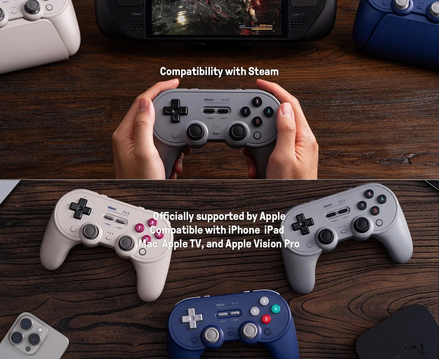 Геймпад 8Bitdo Pro 3 Windows/Android/Switch 2/macOS TMR Violet + Док-станция, фото №7