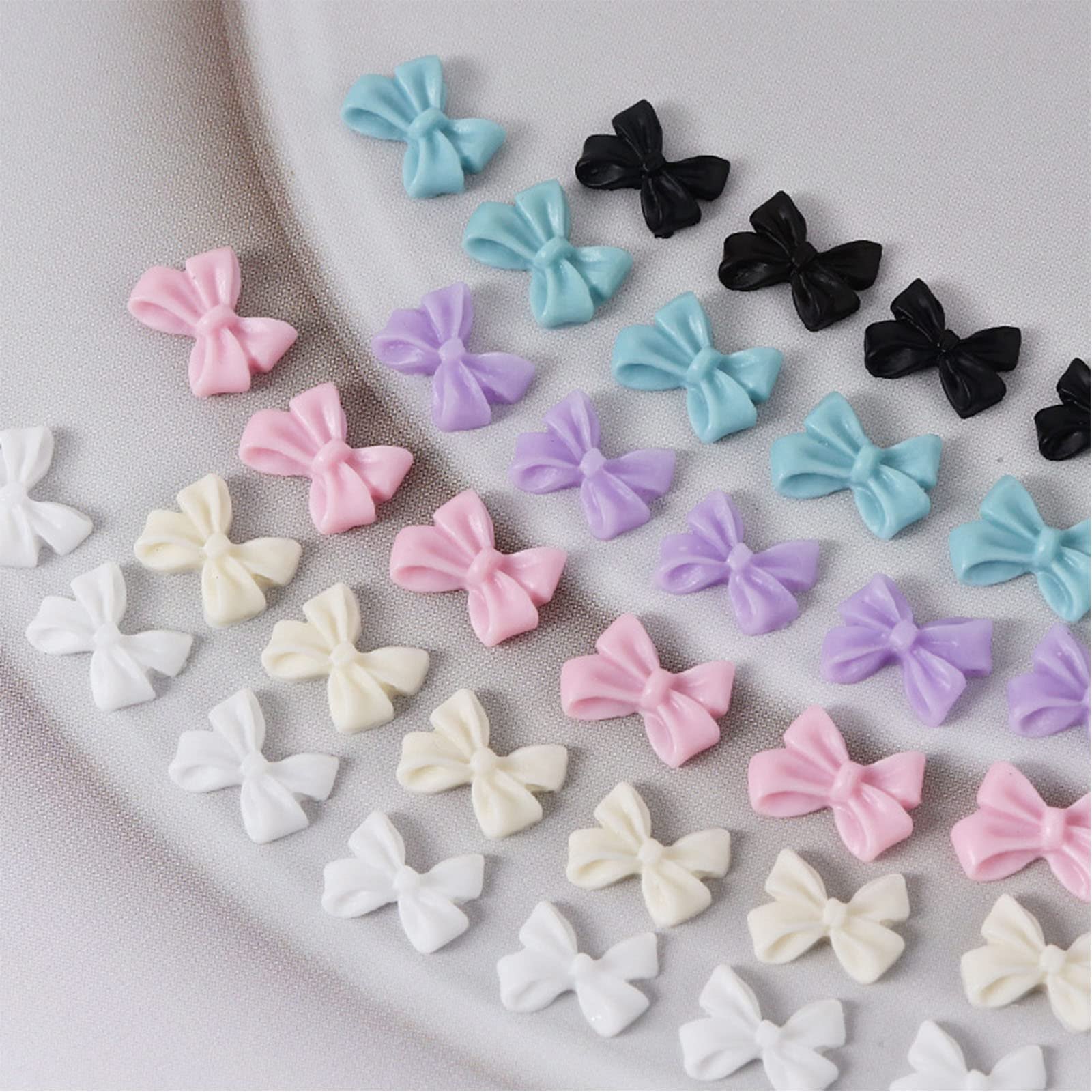 Подвески для ногтей Бантики 50 шт. Плоская задняя часть. Украшения для ногтей., фото №3