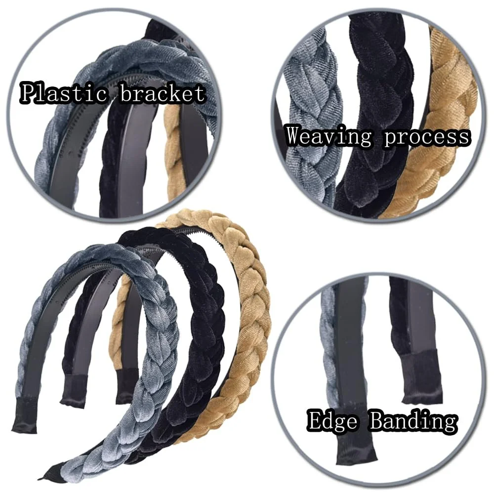 Обруч Плетеный Разные Цвета, набор 3 шт, фото №4