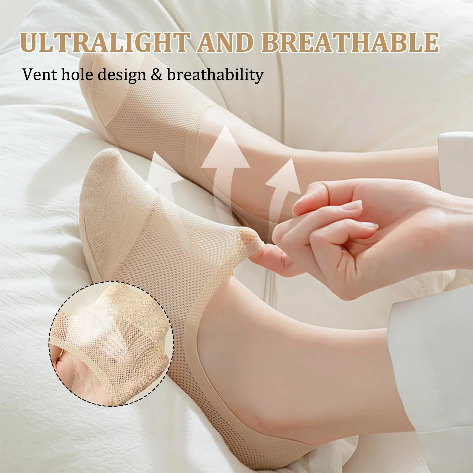 Носки Балетки Без бренда Без серии Без модели Нескользящие Телесный цвет, Черный, черный (6 пар), фото №4 Носки Балетки Без бренда Без серии Без модели Нескользящие Телесный цвет, Черный, черный (6 пар), фото №4