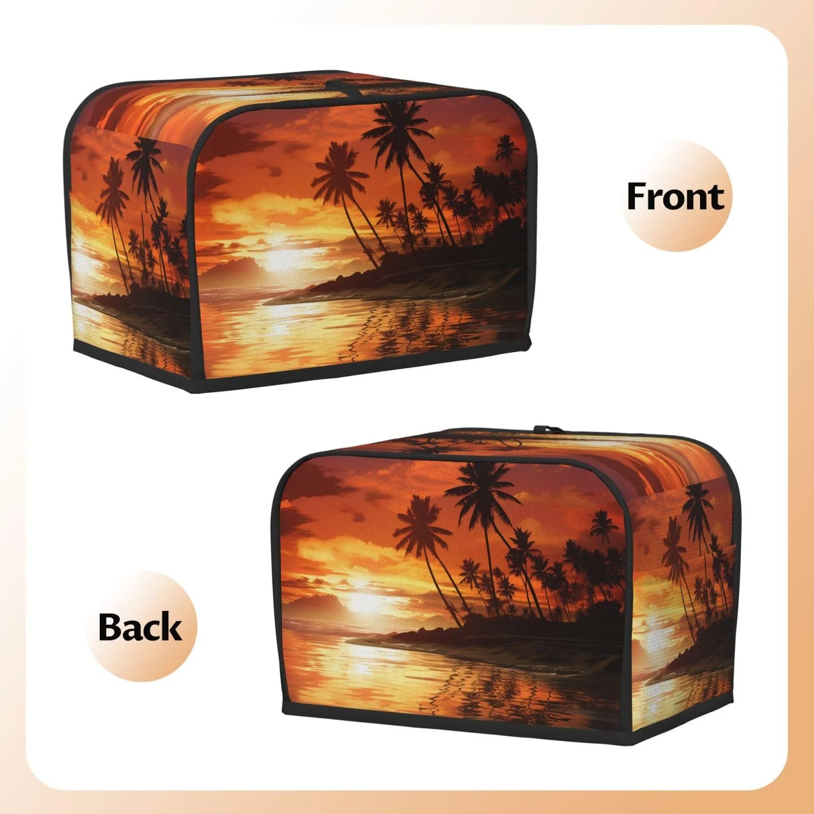 Чехол для 2-ломтикового тостера Palme Sonnenuntergang, фото №3 Чехол для 2-ломтикового тостера Palme Sonnenuntergang, фото №3