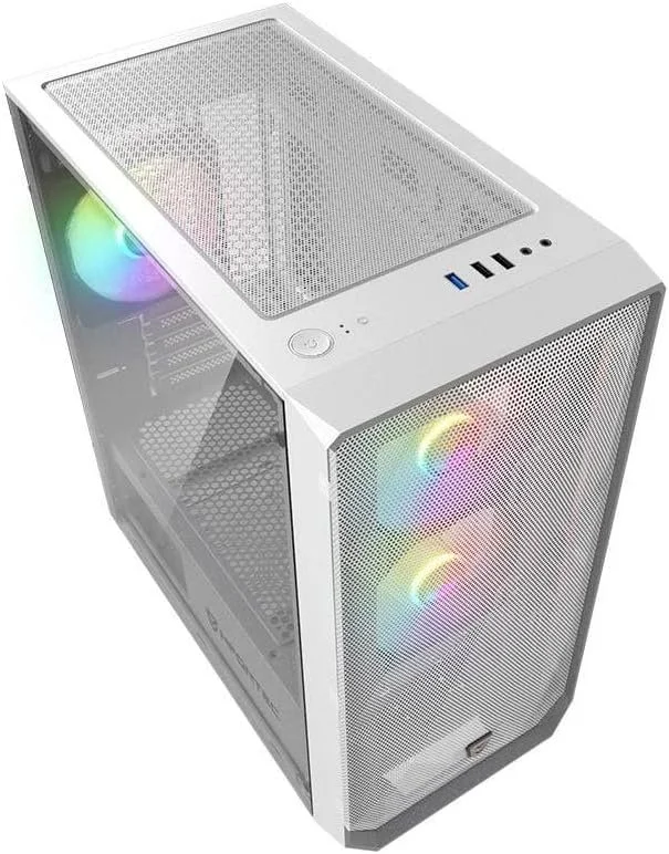 Корпус для ПК Nfortec DYS / Mid Tower / ARGB / Закаленное стекло / Без БП / Белый, фото №2