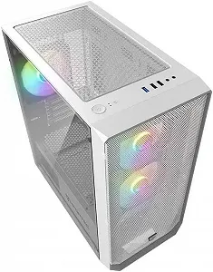 Корпус для ПК Nfortec DYS / Mid Tower / ARGB / Закаленное стекло / Без БП / Белый synthetic.ua - Фото 1