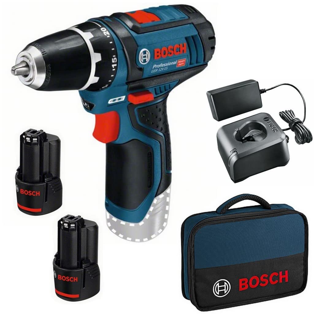 Аккумуляторная дрель-шуруповерт Bosch GSR 12V-15 0615990L6Z зарядное устройство сумка, фото №1