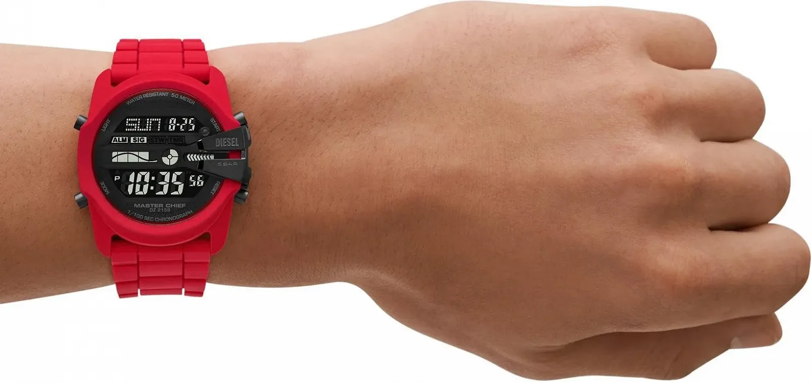 Годинник DIESEL Master Chief LCD-годинниковий механізм з силіконовим ремінцем, фото №3 Годинник DIESEL Master Chief LCD-годинниковий механізм з силіконовим ремінцем, фото №3