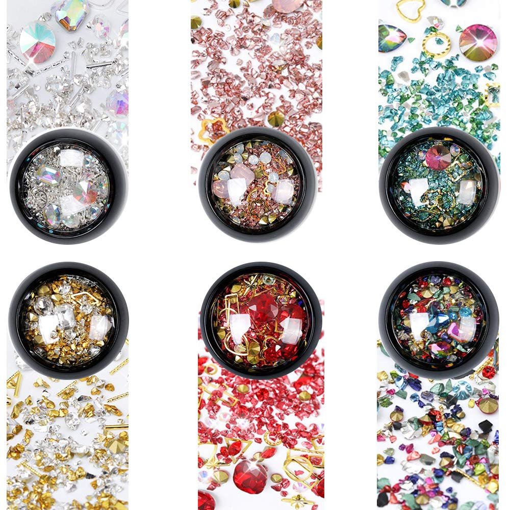 Набір для декорування нігтів стразами, блискучі діаманти перли кристали самоцвіти, фото №1