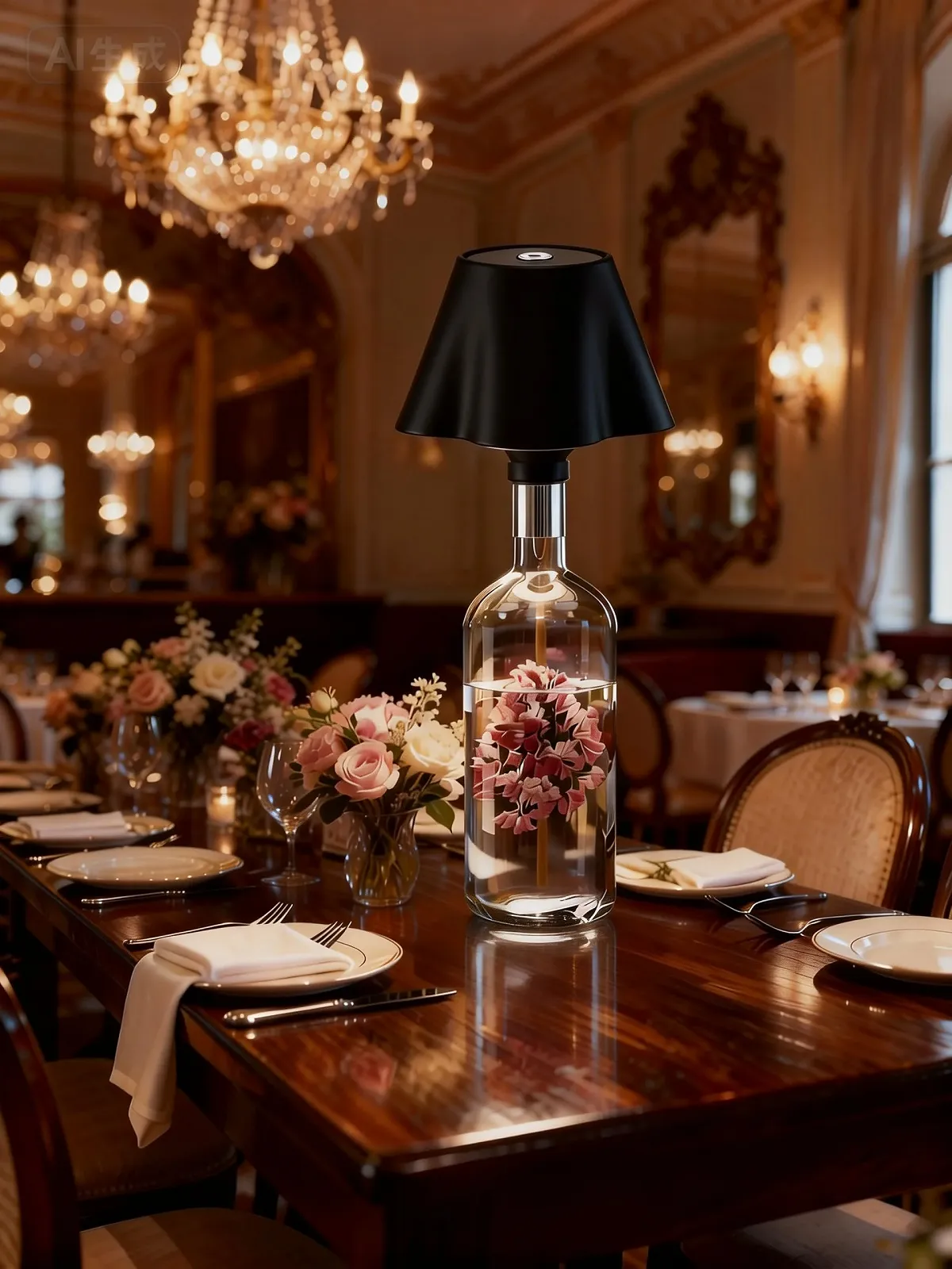 Насадка-лампа для пляшки LED Type C RGB Чорна, фото №6