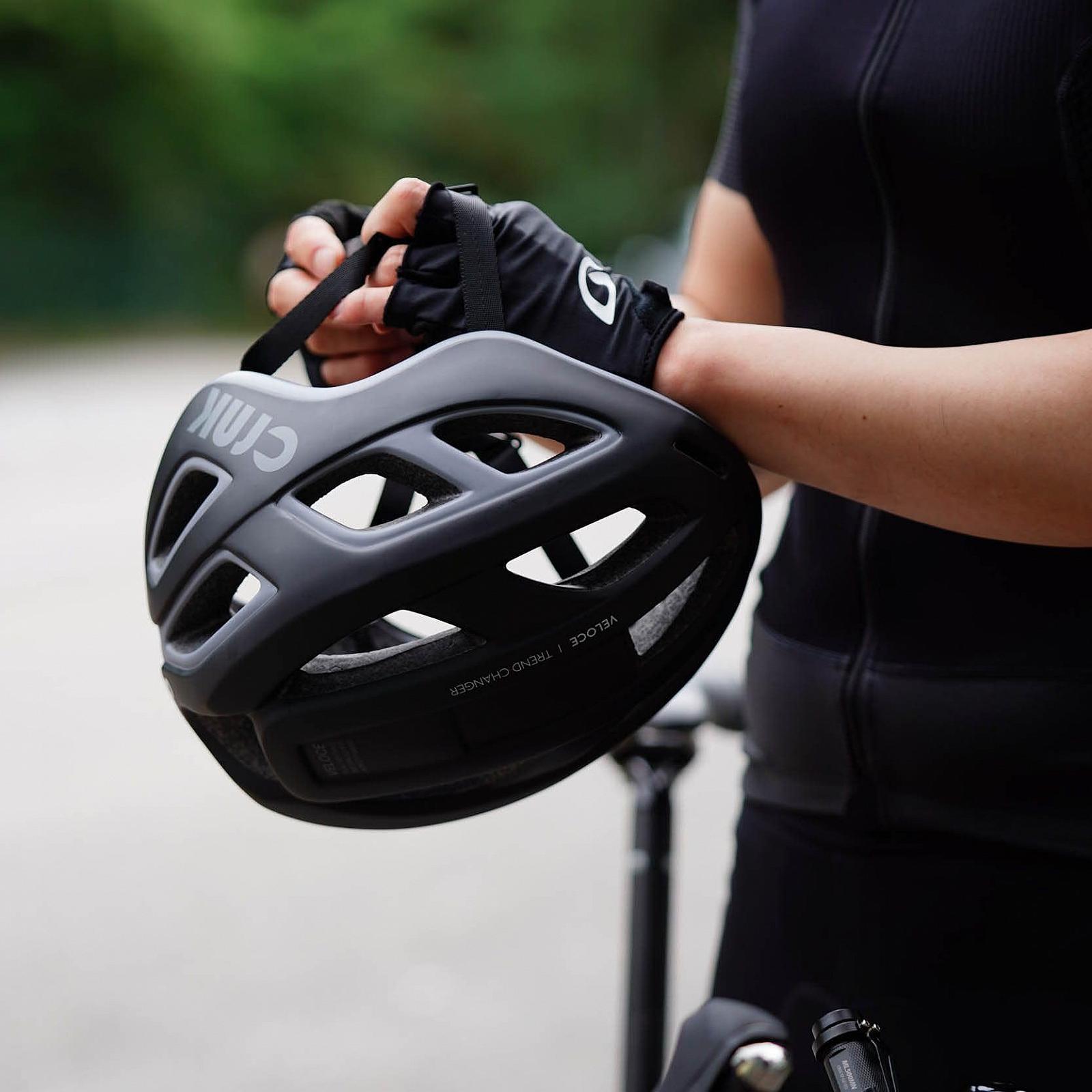 Шолом велосипедний CRNK Veloce, легкий, стильний, безпечний, регульований, вентильований, унісекс, чорний, фото №8