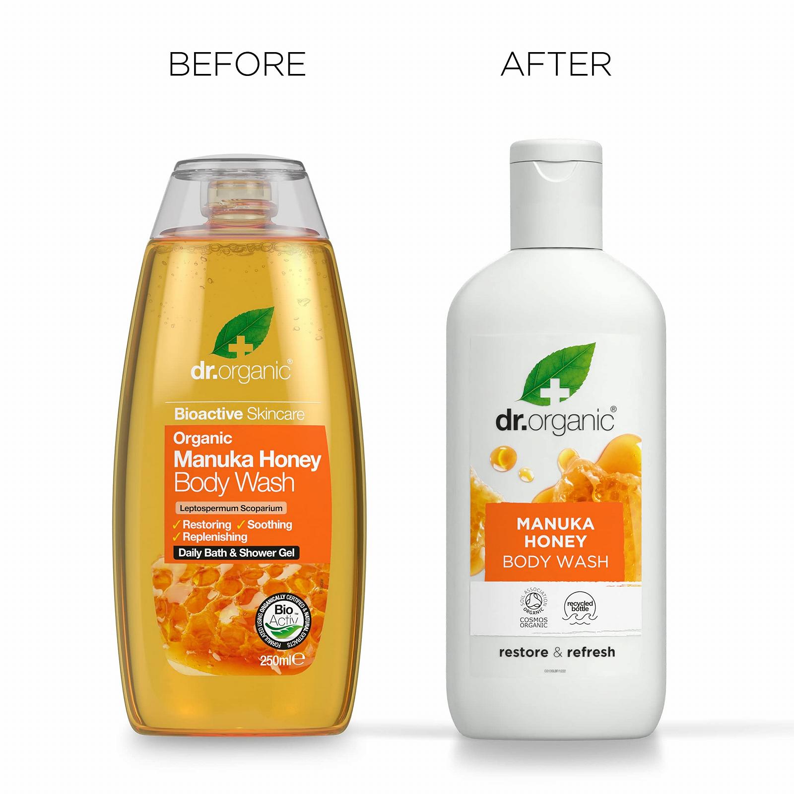 Гель для душа Dr Organic Manuka Honey для сухой кожи натуральный 250 мл, фото №6