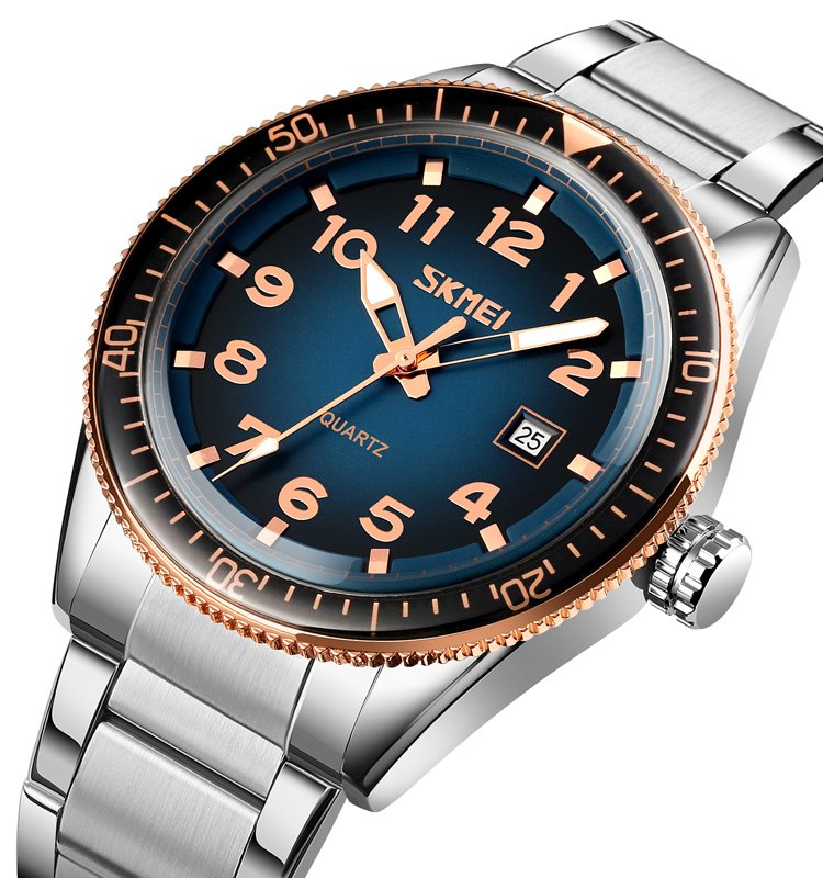 Годинник Skmei 9232 Rose Gold-Blue, фото №2