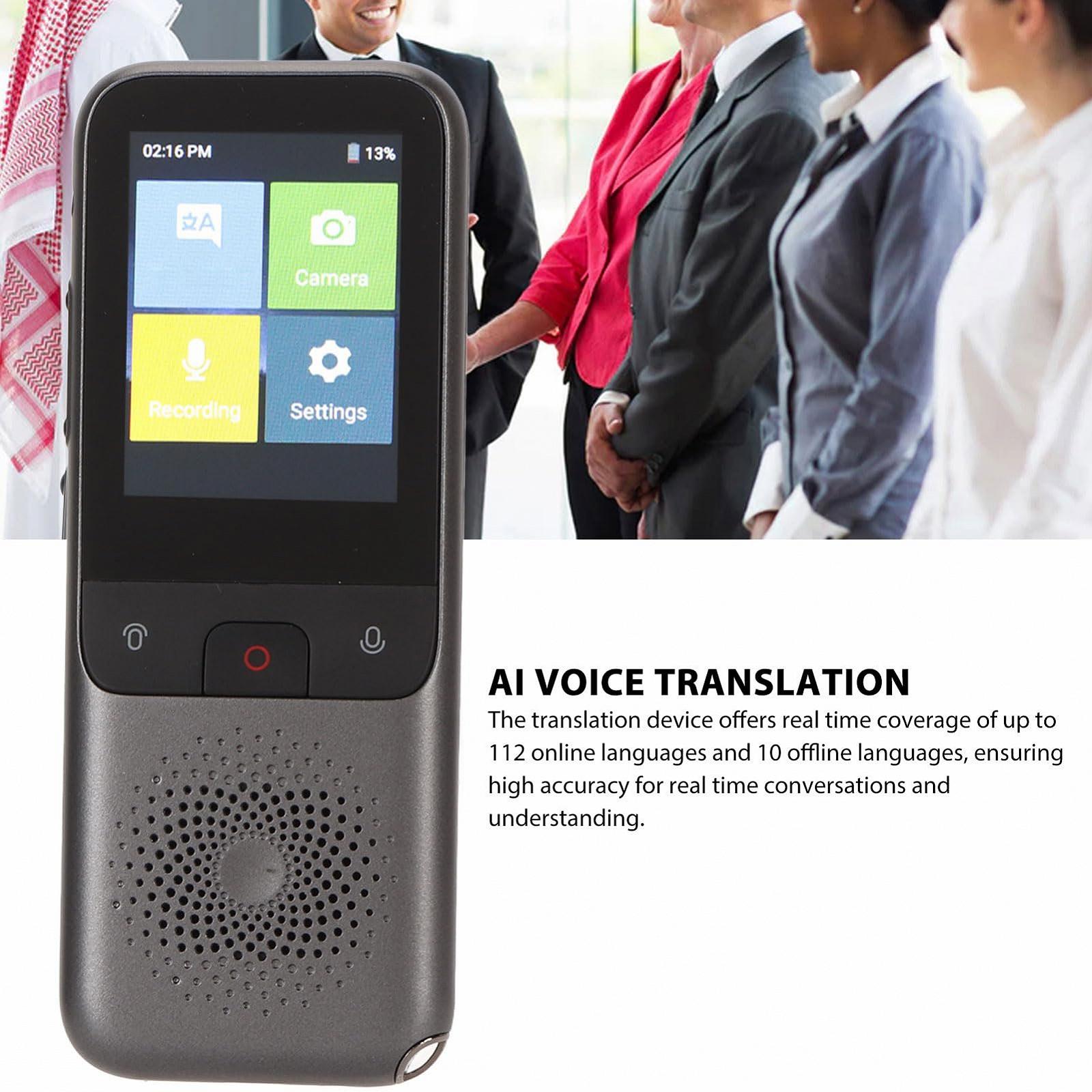 Устройство для перевода VBESTLIFE, 112 онлайн и 10 оффлайн языков, карманный, два микрофона, камера 5 Мп, фото №5