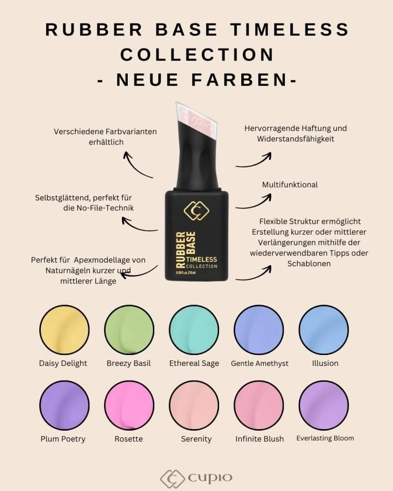 Основа Rubber Cupio Timeless Collection Everlasting Bloom 15 мл, фото №1 Основа Rubber Cupio Timeless Collection Everlasting Bloom 15 мл, фото №1