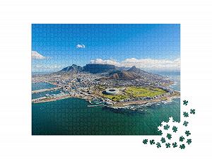 Пазл puzzleYOU South Africa Puzzle Collection Вид на Кейптаун с высоты птичьего полета 1000 деталей synthetic.ua - Фото 1