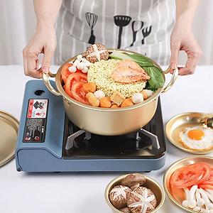 Каструля Kichvoe Ramen з Кришкою Алюмінієва для Кухні Із Ручкою 16 см synthetic.ua - Фото 1