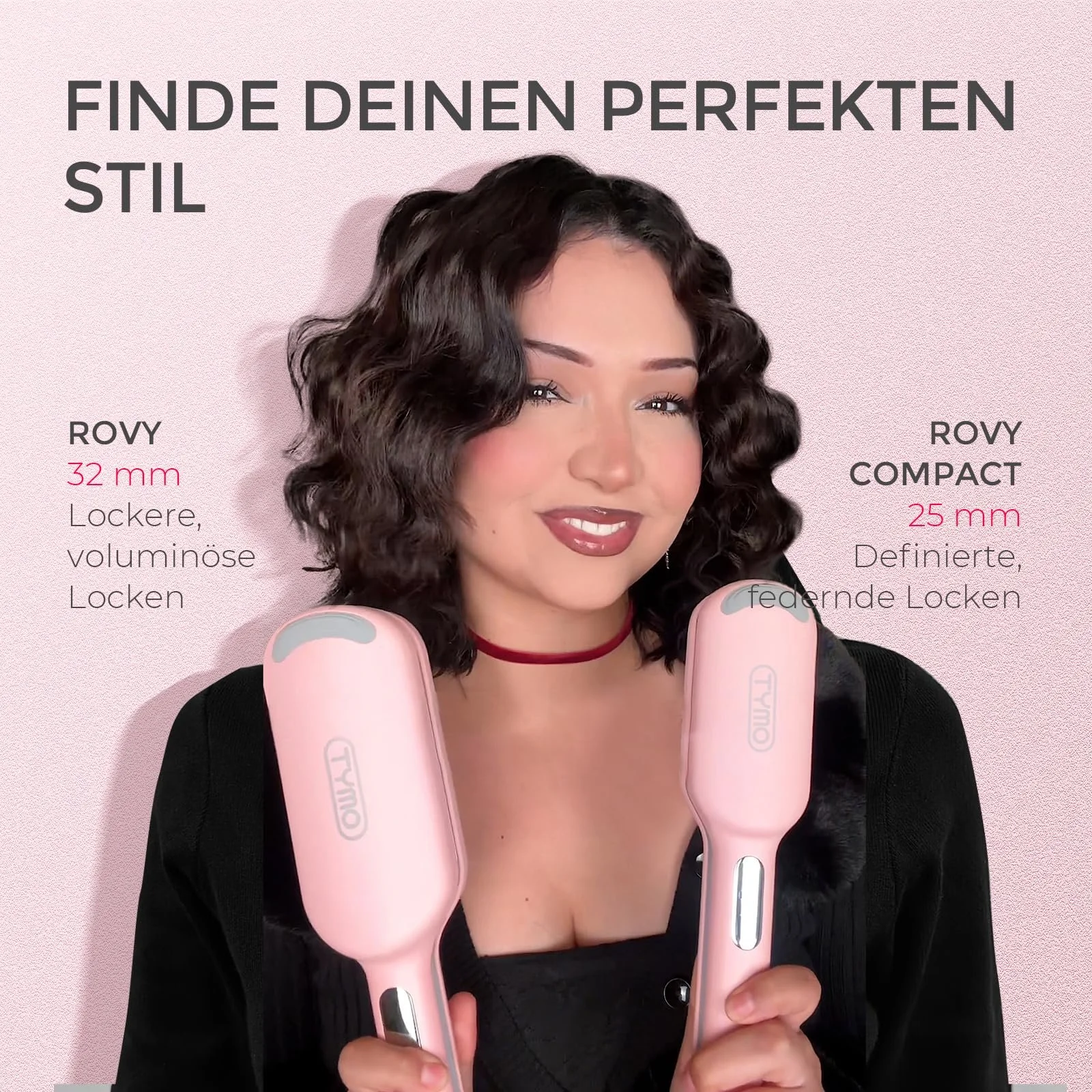 Набор Тройная плойка и щетка-выпрямитель TYMO Rovy Wave Iron + TYMO Ring Plus 9 режимов нагрева и ионизация, фото №4
