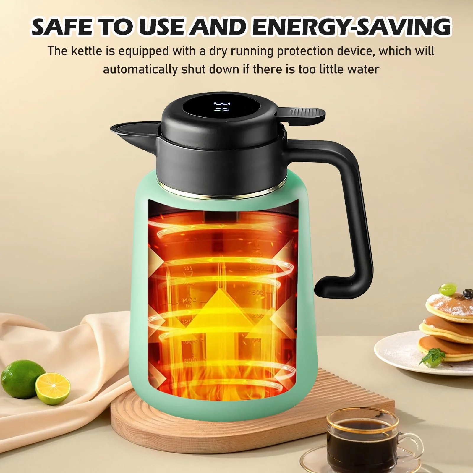 Термос-кавник 1.8 л, Ізольований, Термопот для кави з відображенням температури, Герметичний, фото №4