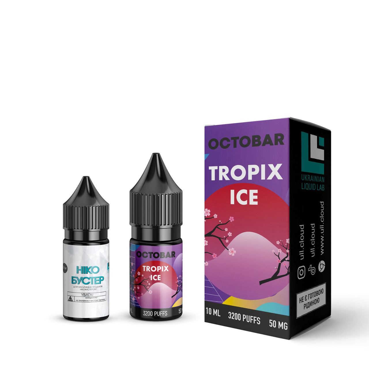 Набор заправки для самозамеса солевой Octobar Tropix Ice 10 мл 50 мг Манго Ананас Айс 11266, фото №1