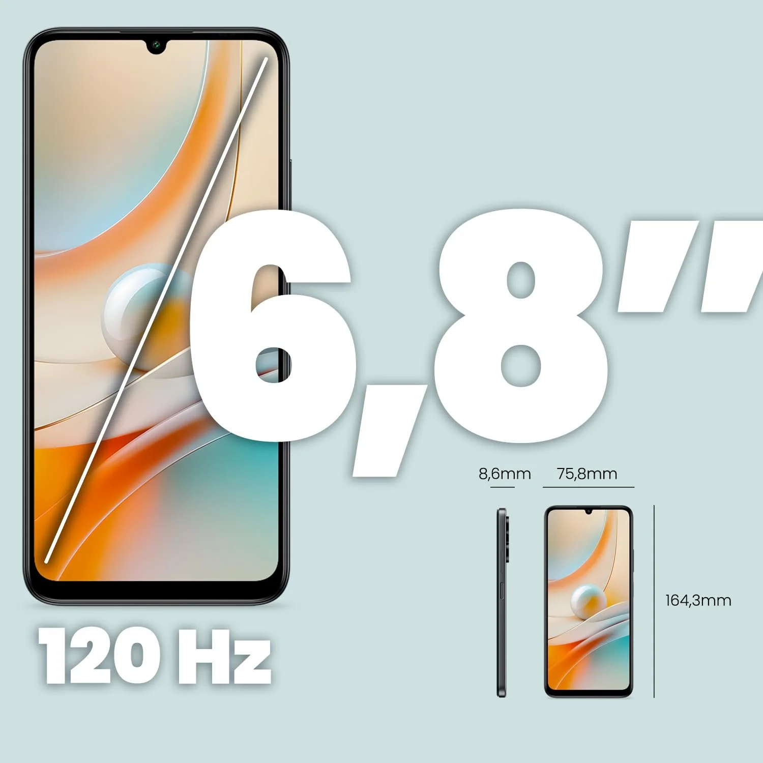 Смартфон SPC Discovery 3 6.8" IPS 120 Гц 4/128 ГБ 50 Мп NFC 5000 мАг Dark Matter, фото №2 Смартфон SPC Discovery 3 6.8" IPS 120 Гц 4/128 ГБ 50 Мп NFC 5000 мАг Dark Matter, фото №2