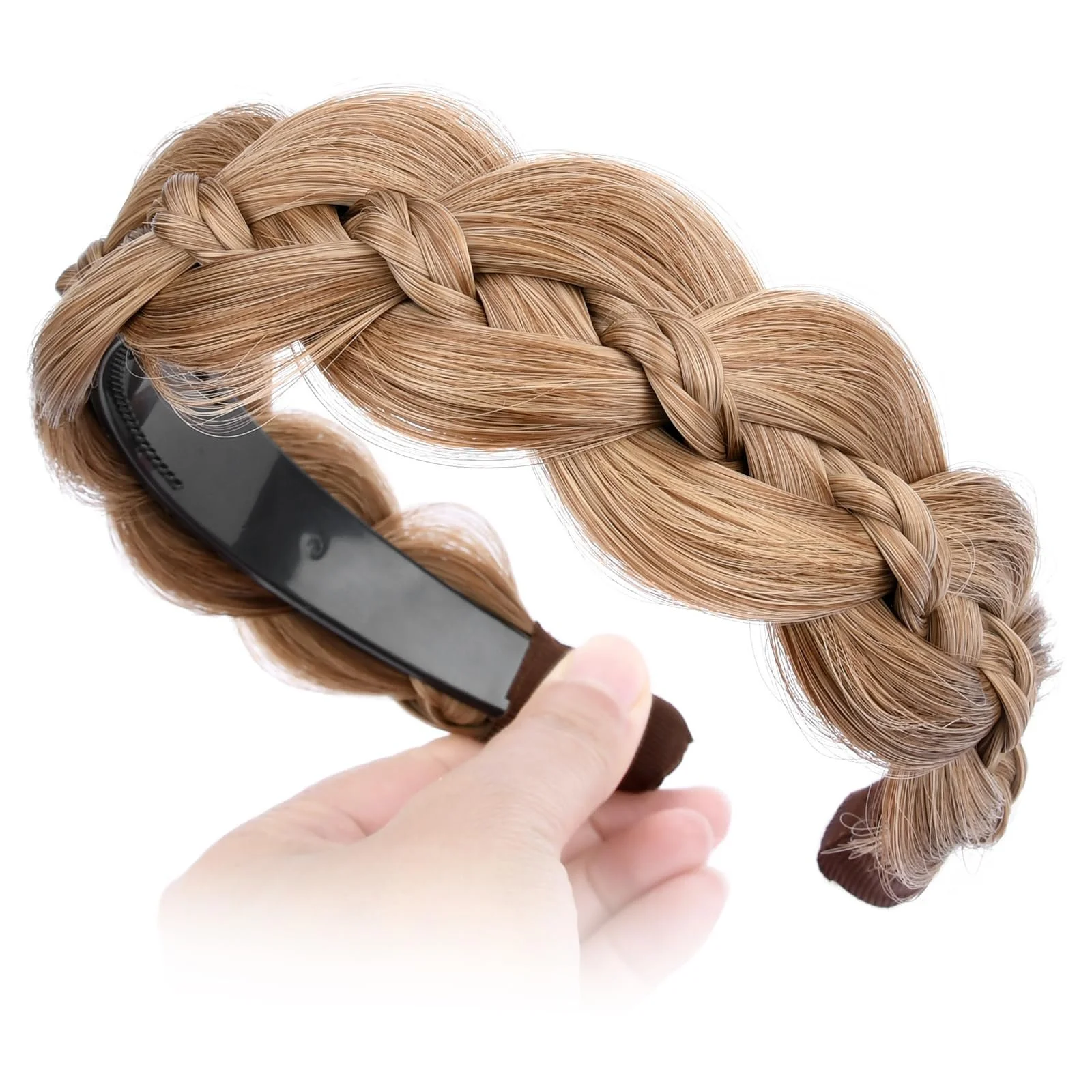 Обруч для волосся плетений з зубчиками Honey Blonde Free Size, фото №3