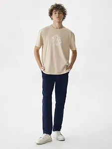 Футболка LTB Jeans Manara Modern Fit - Regular Cotton Crew Neck - Бежевий Розмір L synthetic.ua - Фото 1