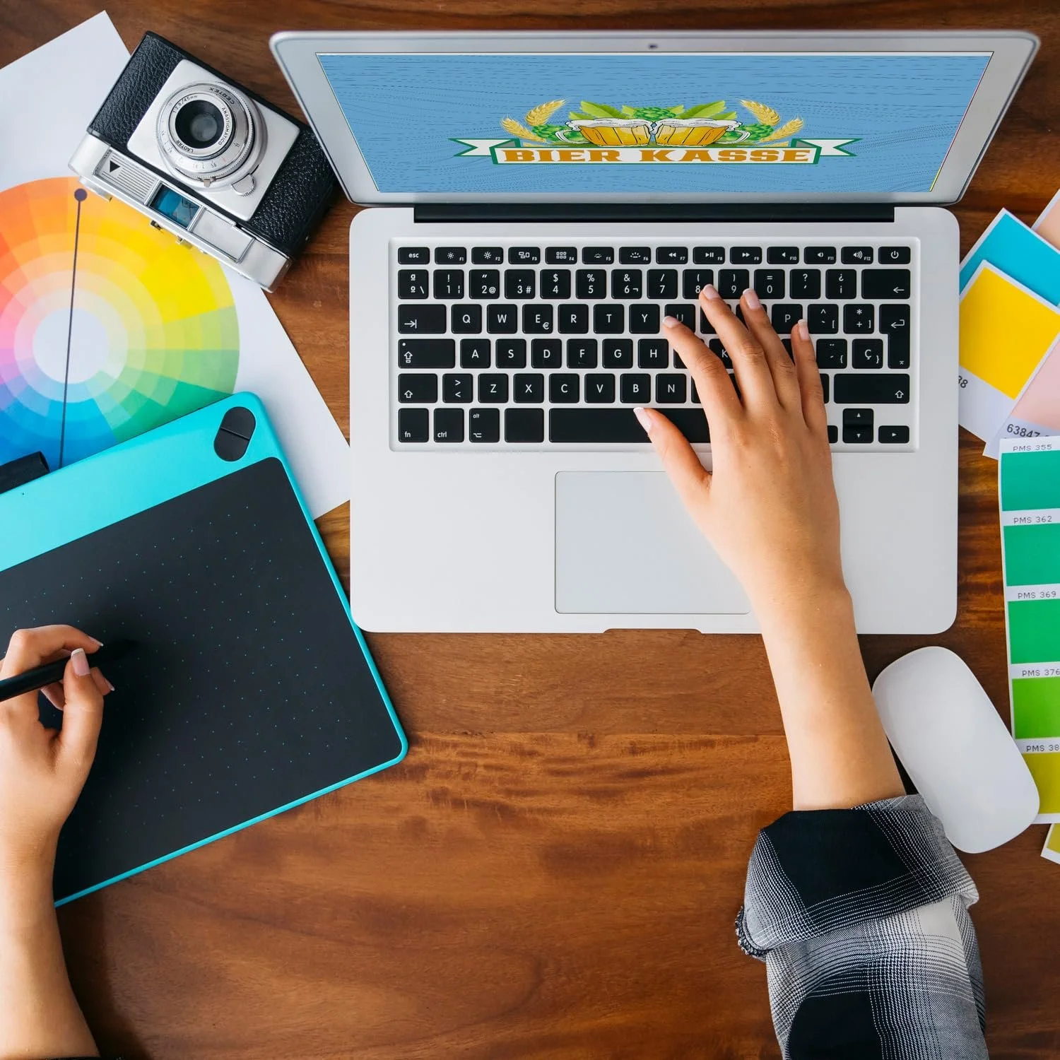 Скарбничка-рамка Beer Kasse дерев'яна з мотивом хмелю та колосків, фото №4