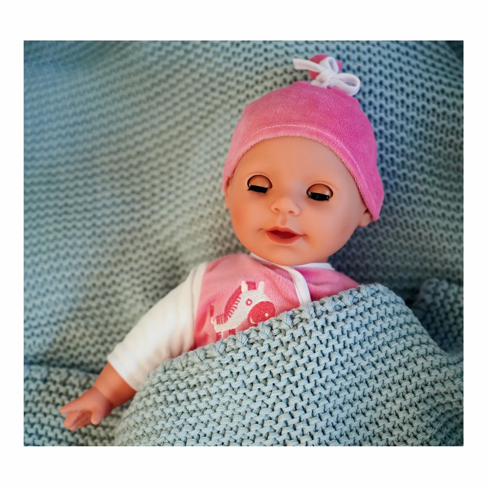 Кукла Simba Laura Baby Language, 38 см, мягкое тело, со спящими глазами, в милом ромпере, 24 детских звука, игрушечная, фото №5