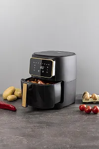 Мультипечь BERGNER Charcoal без PFAS 1800 Вт 6.9 л 8 программ Керамическое покрытие 80-200 °C Антрацит synthetic.ua - Фото 1