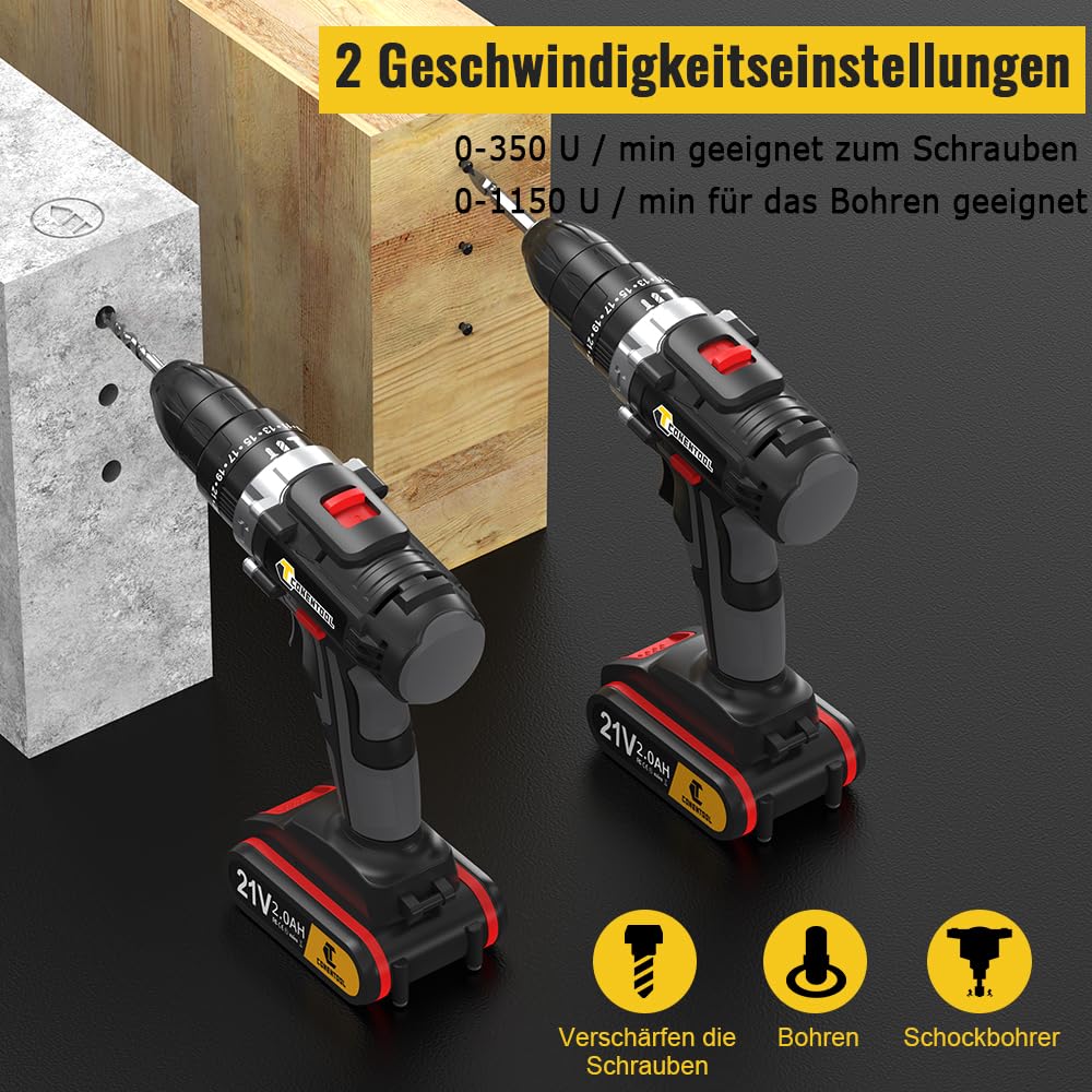 Шуруповерт CONENTOOL 21V Акумуляторний Набір, фото №3 Шуруповерт CONENTOOL 21V Акумуляторний Набір, фото №3