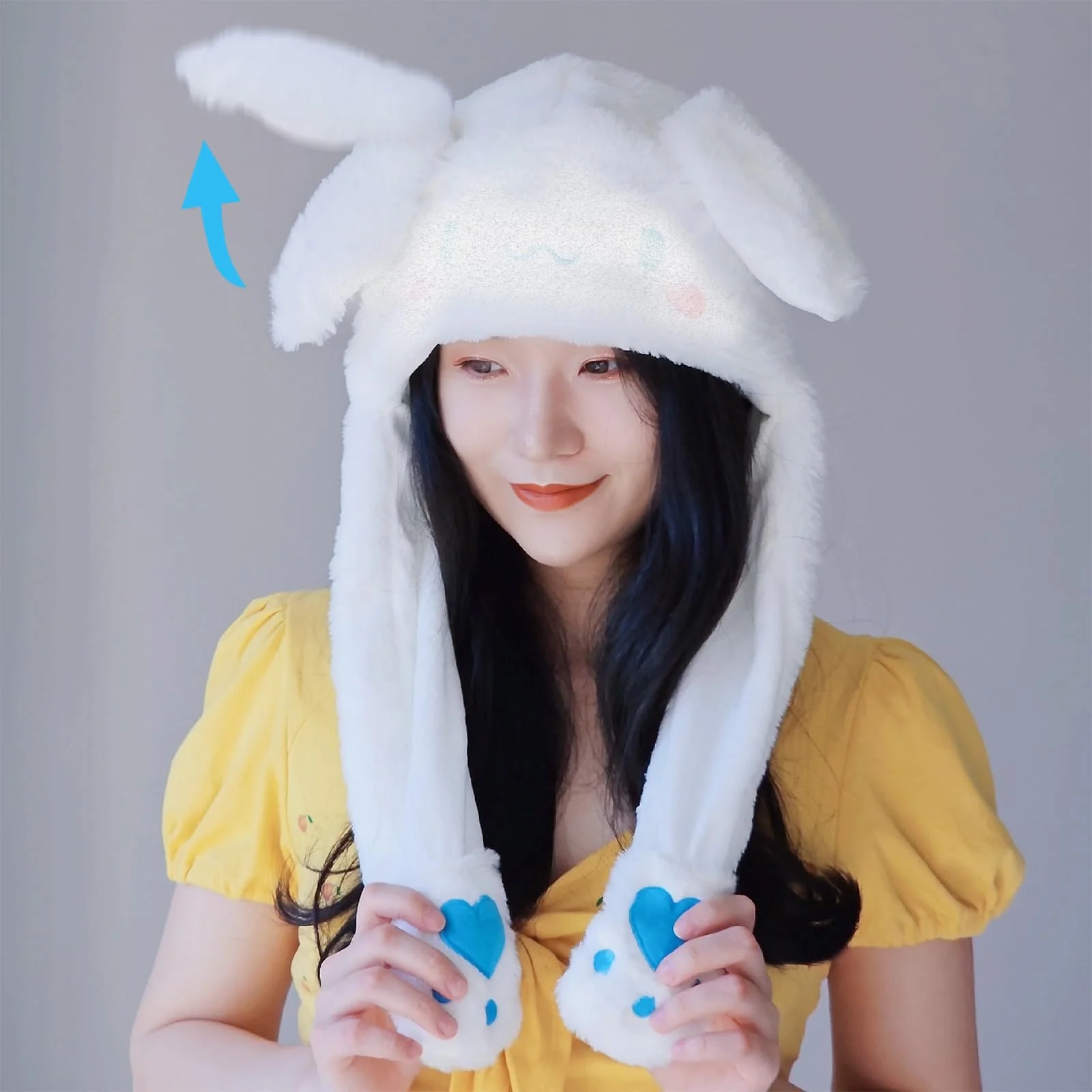 Шапка с двигающимися ушками, шапка-прыгун, фото №1 Шапка с двигающимися ушками, шапка-прыгун, фото №1