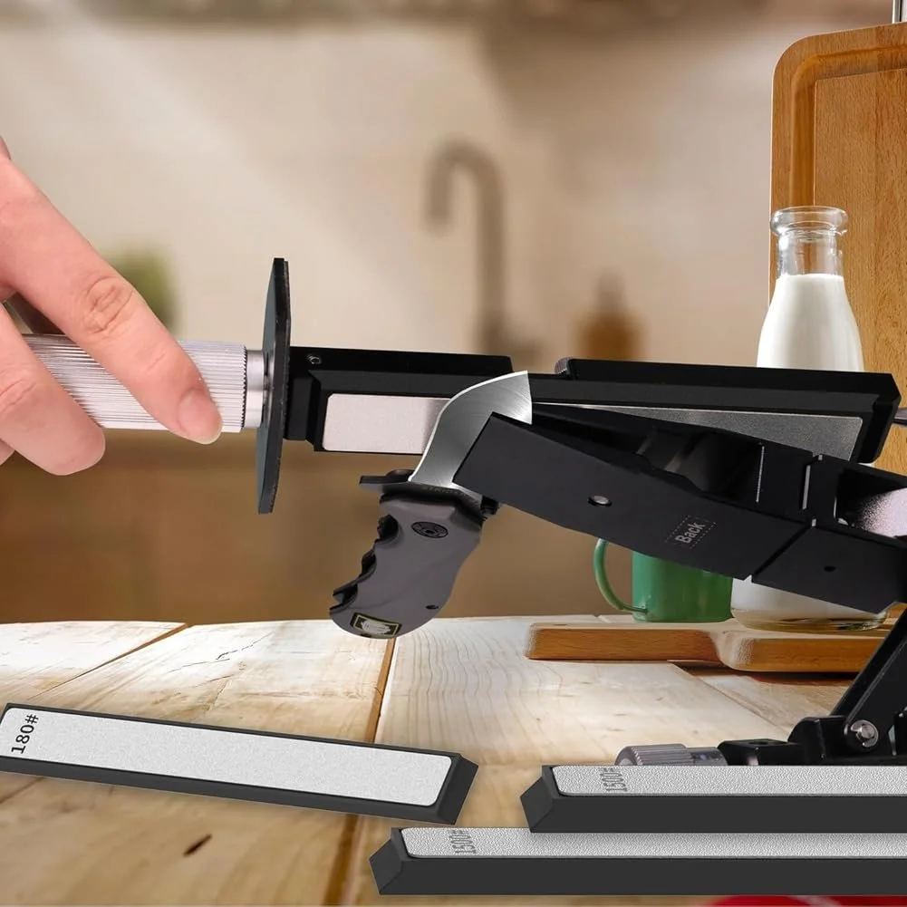 Набір алмазних каменів для заточування ножів 6 штук 180-3000 грит з основою 23 x 8 x 162 мм, фото №4