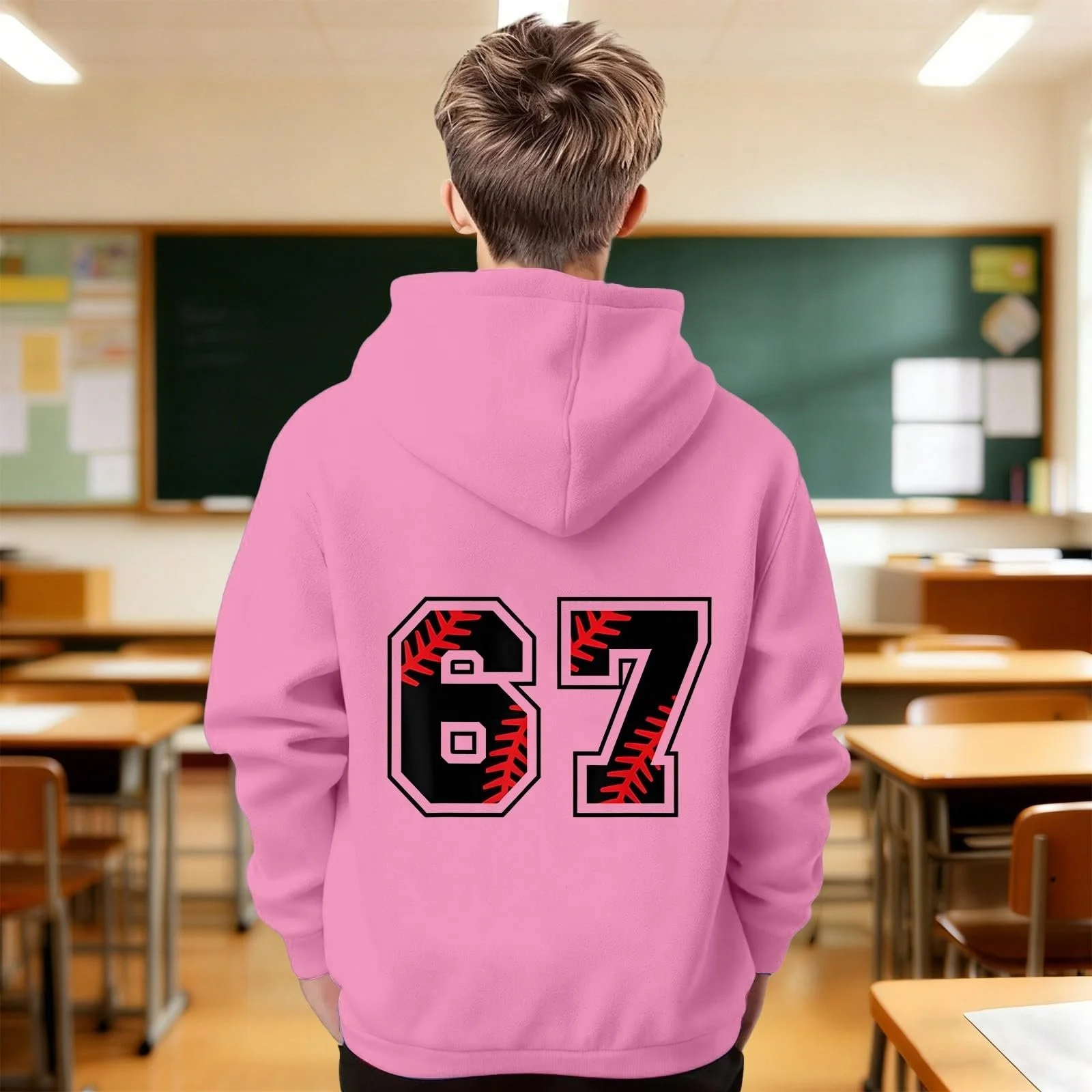 Худи для девочки, детская спортивная толстовка с капюшоном, повседневный модный пуловер для мальчиков, теплая спортивная куртка с длинными рукавами, фото №2