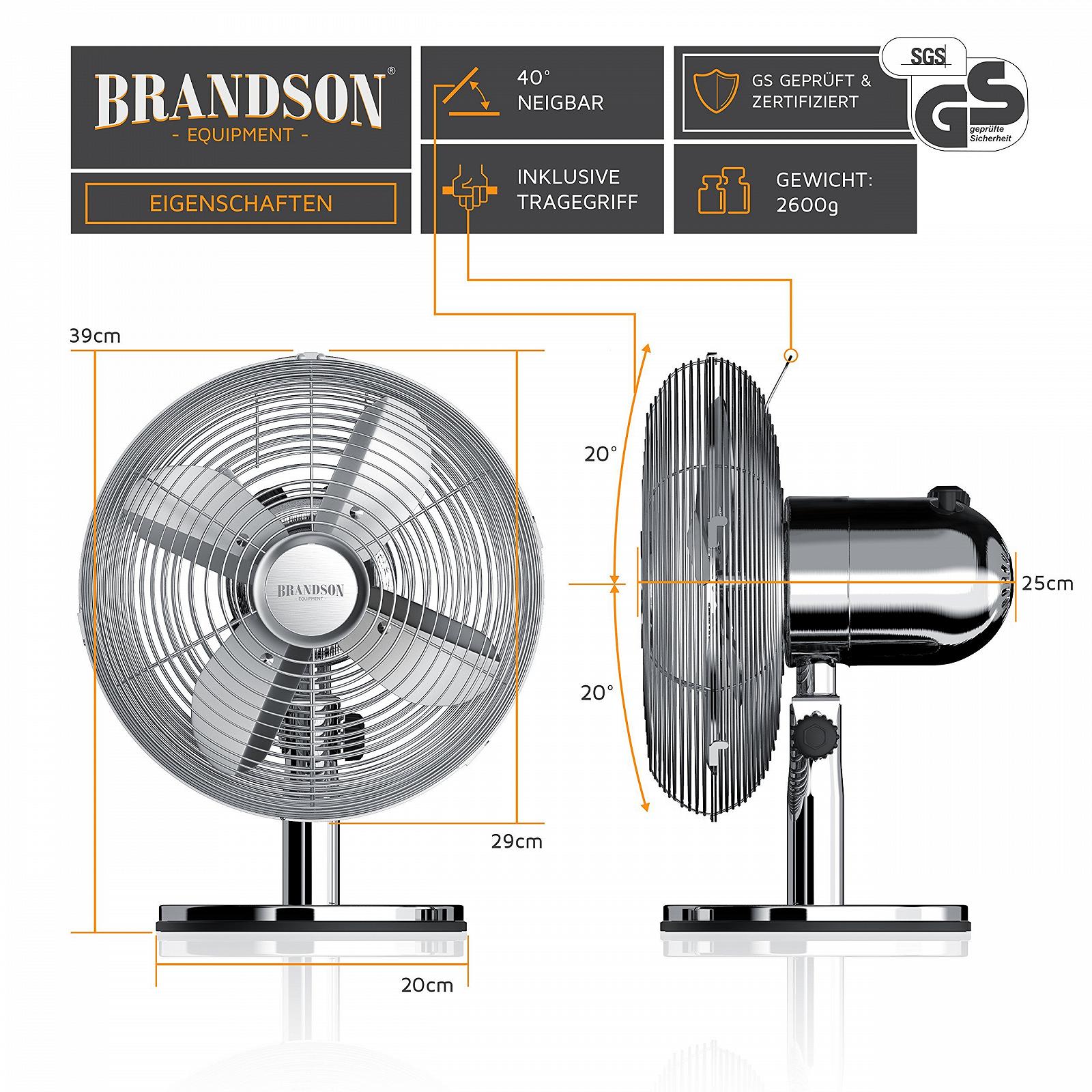 Вентилятор Настольный Brandson Retro Model 2020 Silverline, фото №3