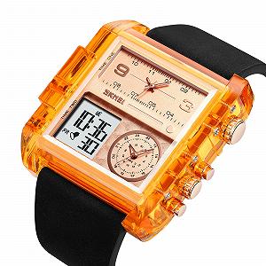 Годинник Skmei 2020AR Amber-Transparent SALE synthetic.ua - Фото 1