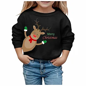 Детский рождественский джемпер 134, Детская осенне-зимняя рождественская толстовка с принтом - Free synthetic.ua - Фото 1