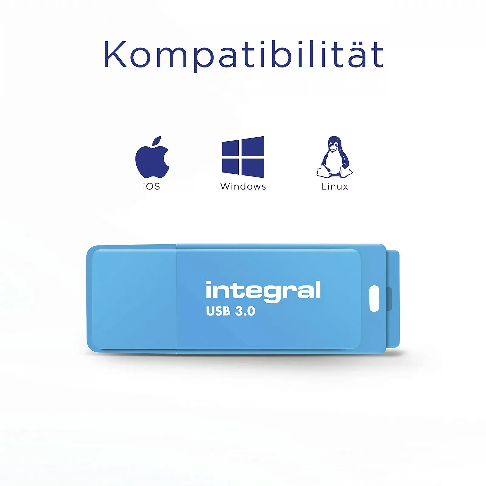 USB-накопичувач Integral Neon 128GB USB 3.0 Blue, фото №4
