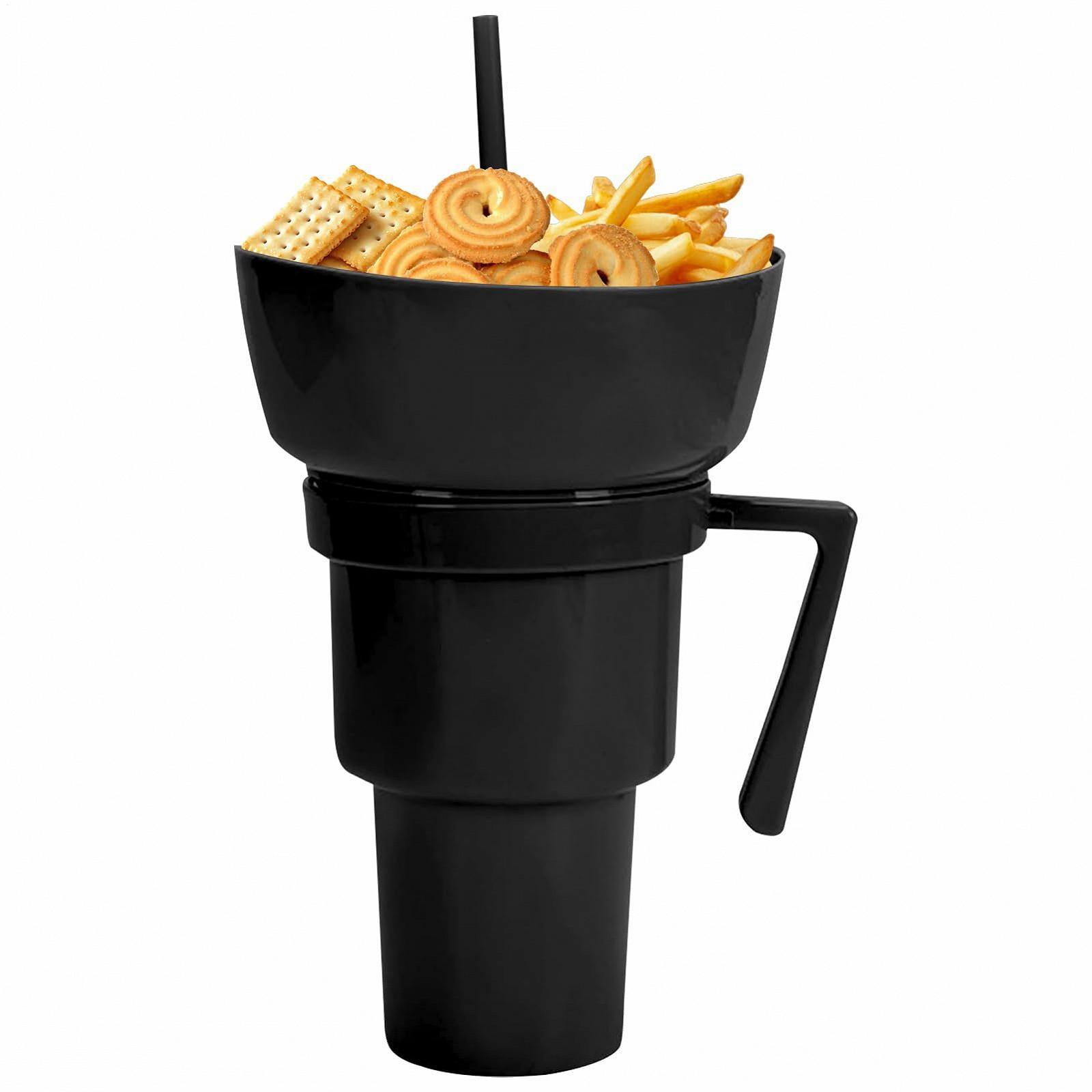 Кухоль 2-в-1 багаторазового використання для снеків та напоїв з соломинкою, фото №6 Кухоль 2-в-1 багаторазового використання для снеків та напоїв з соломинкою, фото №6