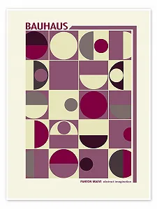 Постер Mandy Reinmuth Bauhaus Panton Mallow 50 x 70 см Фиолетовый - Фото 1