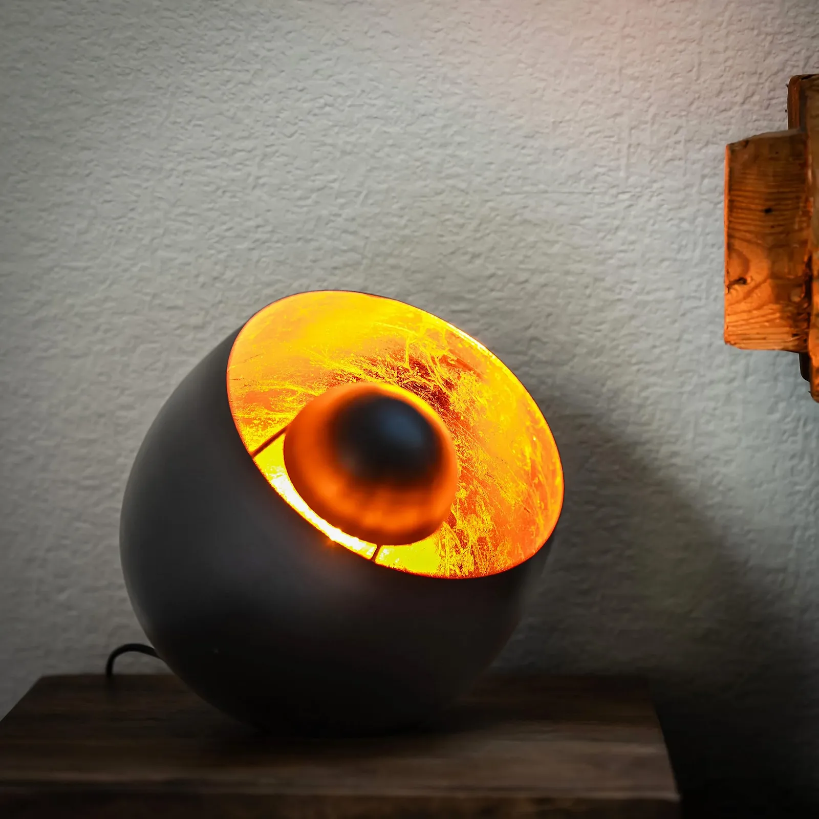 Настільна лампа ZEYA Black Copper Metal Діаметр 23 см E27 Max 40 W Чорна, фото №3