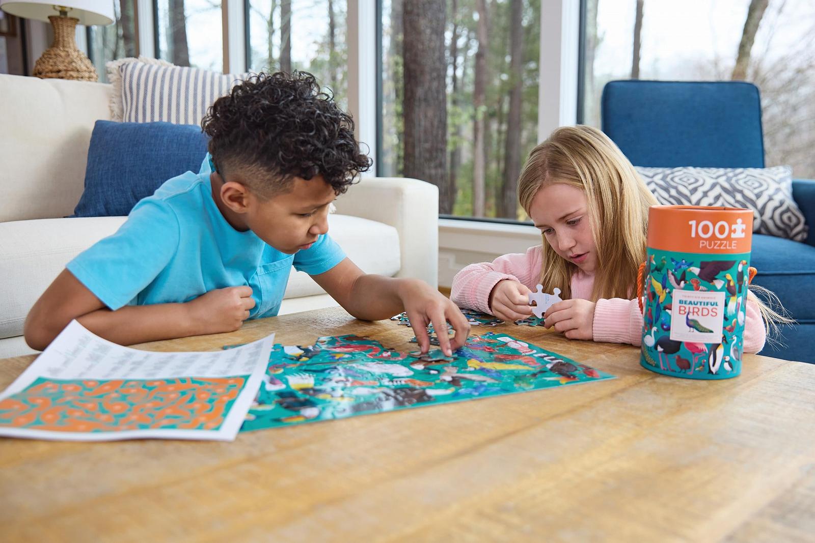 Подлоговый пазл Crocodile Creek Shark 4054-8 100 элементов в тубусе 35 x 48 см Разноцветный, фото №4