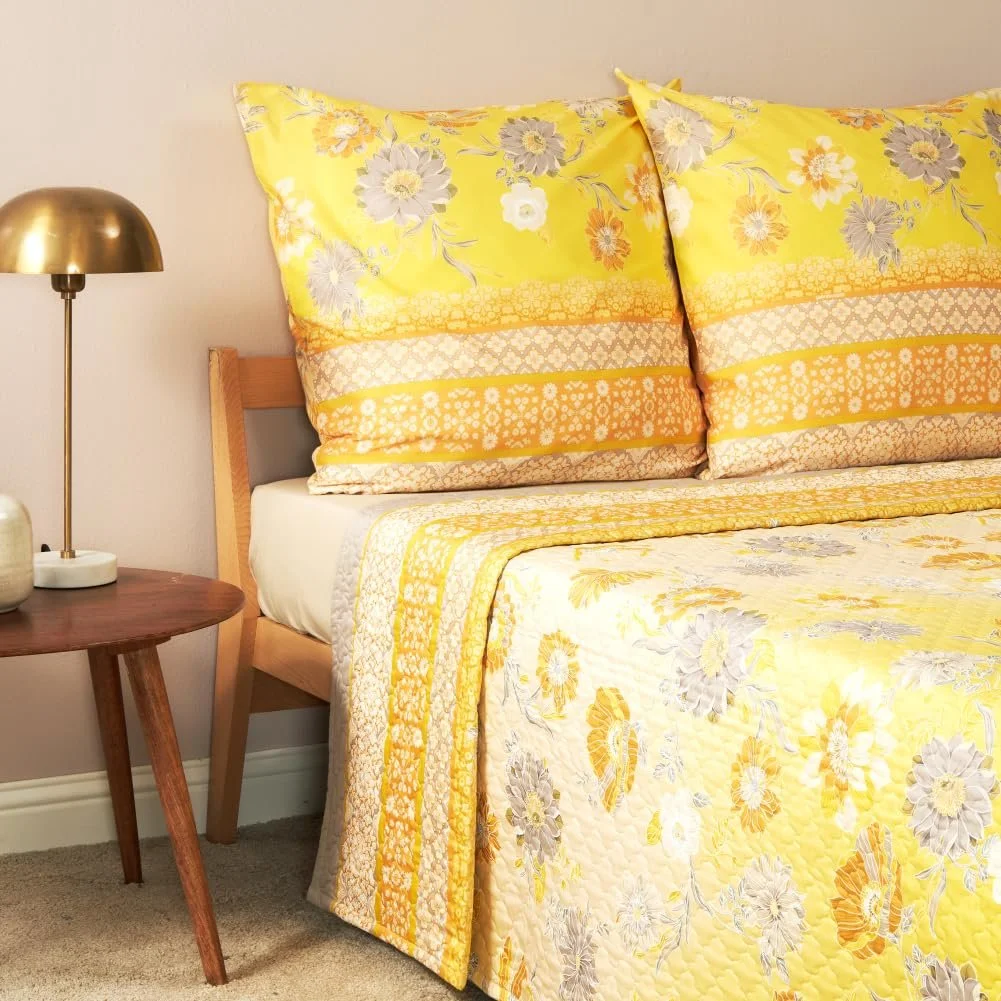 Покривало Bassetti POSILLIPO 9328445 Бавовна Жовтий Y1 Розміри: 180 x 255 см, фото №2