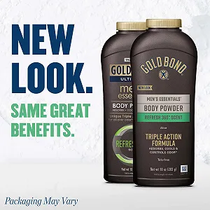 Пудра для тела Gold Bond Men's Essentials Без талька Refresh 360 283 г synthetic.ua - Фото 1