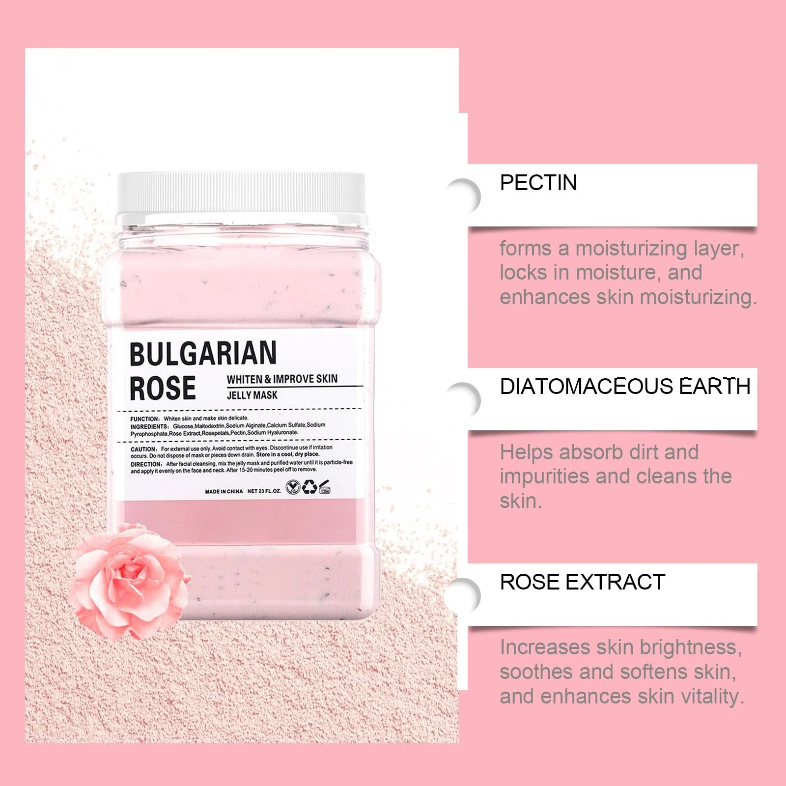 Маска для лица пленочная Rosen, гидрогелевые маски для лица в желеобразных увлажнителях, порошковая маска для лица желе, порошковая маска для лица для косметолога спа-салона, уход за кожей, гидро маска для лица, фото №4