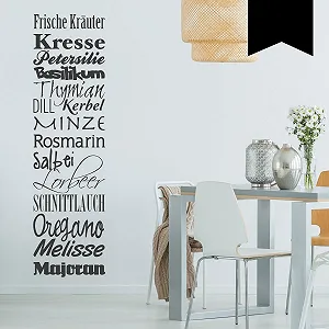 Настінна наклейка Wandkings Fresh Herbs Banner 43 x 160 см Чорна - Фото 1