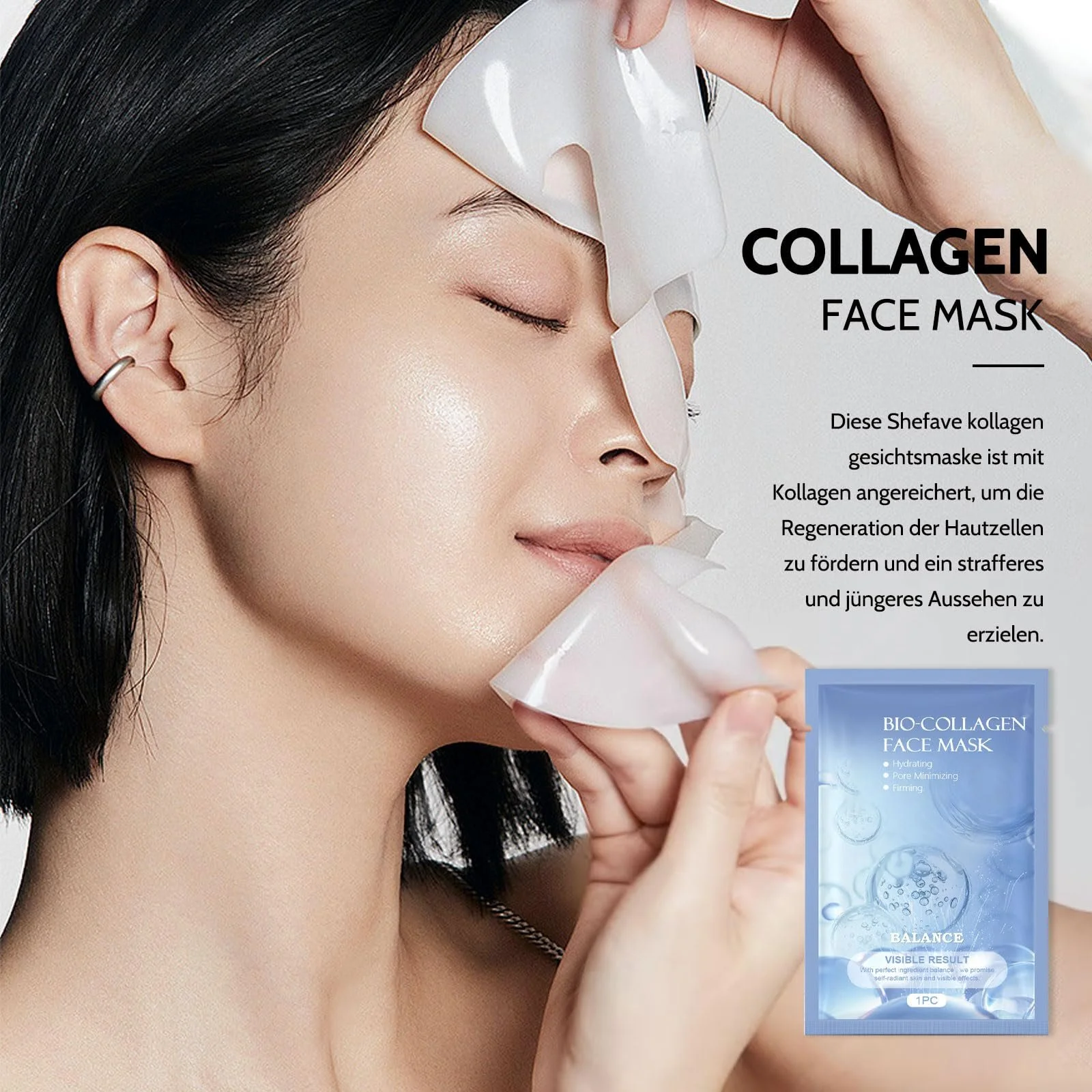 Маска Колагенова Shefave Нічна, 8 шт Зволожуюча, фото №4