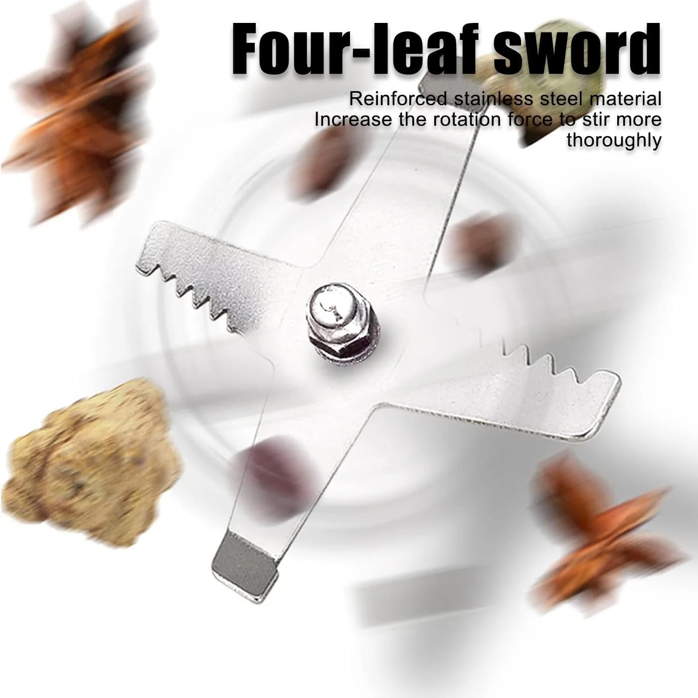 Электрический измельчитель специй 400 Вт, компактный измельчитель специй с емкостью 200 г, корпус из нержавеющей стали для кухни, 6-секундное высокоскоростное измельчение, фото №2