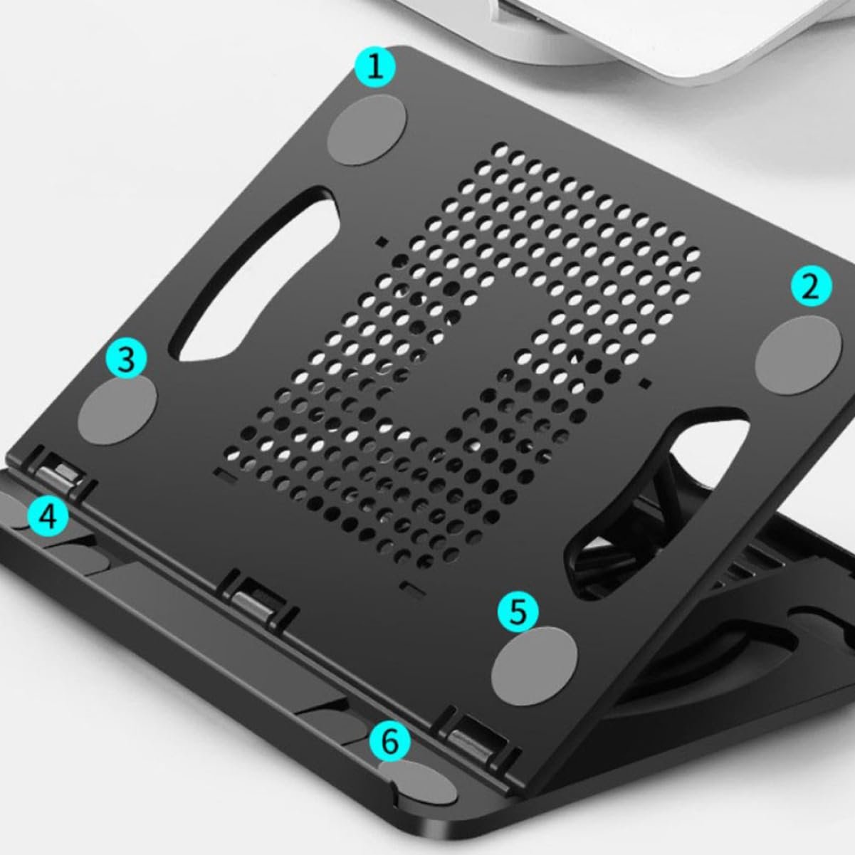 Подставка для ноутбука складная с регулировкой и вращающимся основанием для отвода тепла, фото №3
