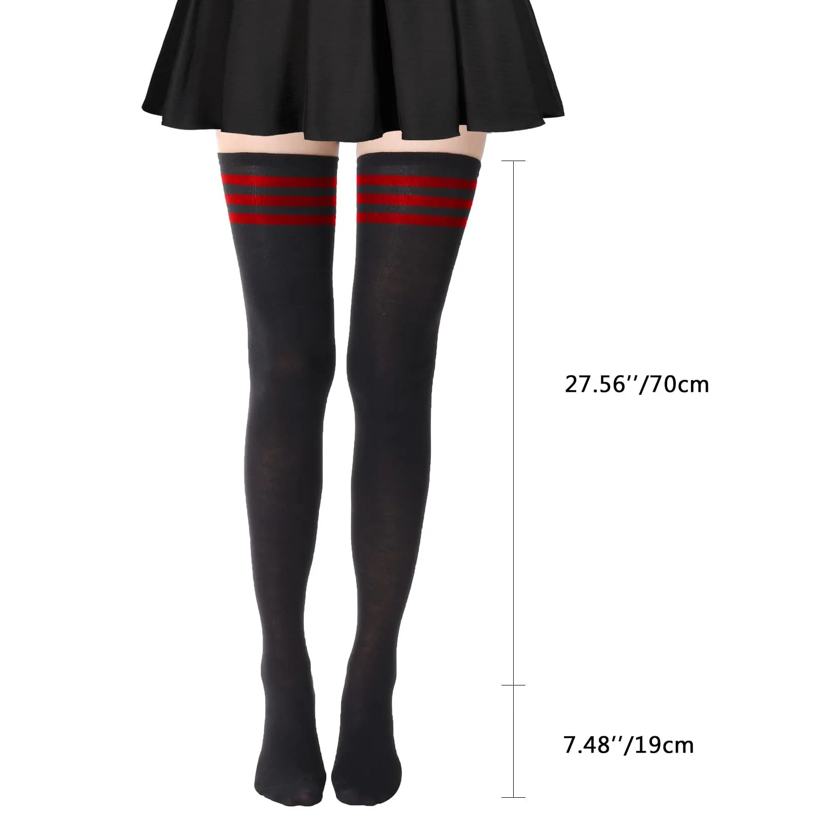 Шкарпетки DRESHOW Жіночі Дуже Довгі Вище Коліна Смугасті, фото №2