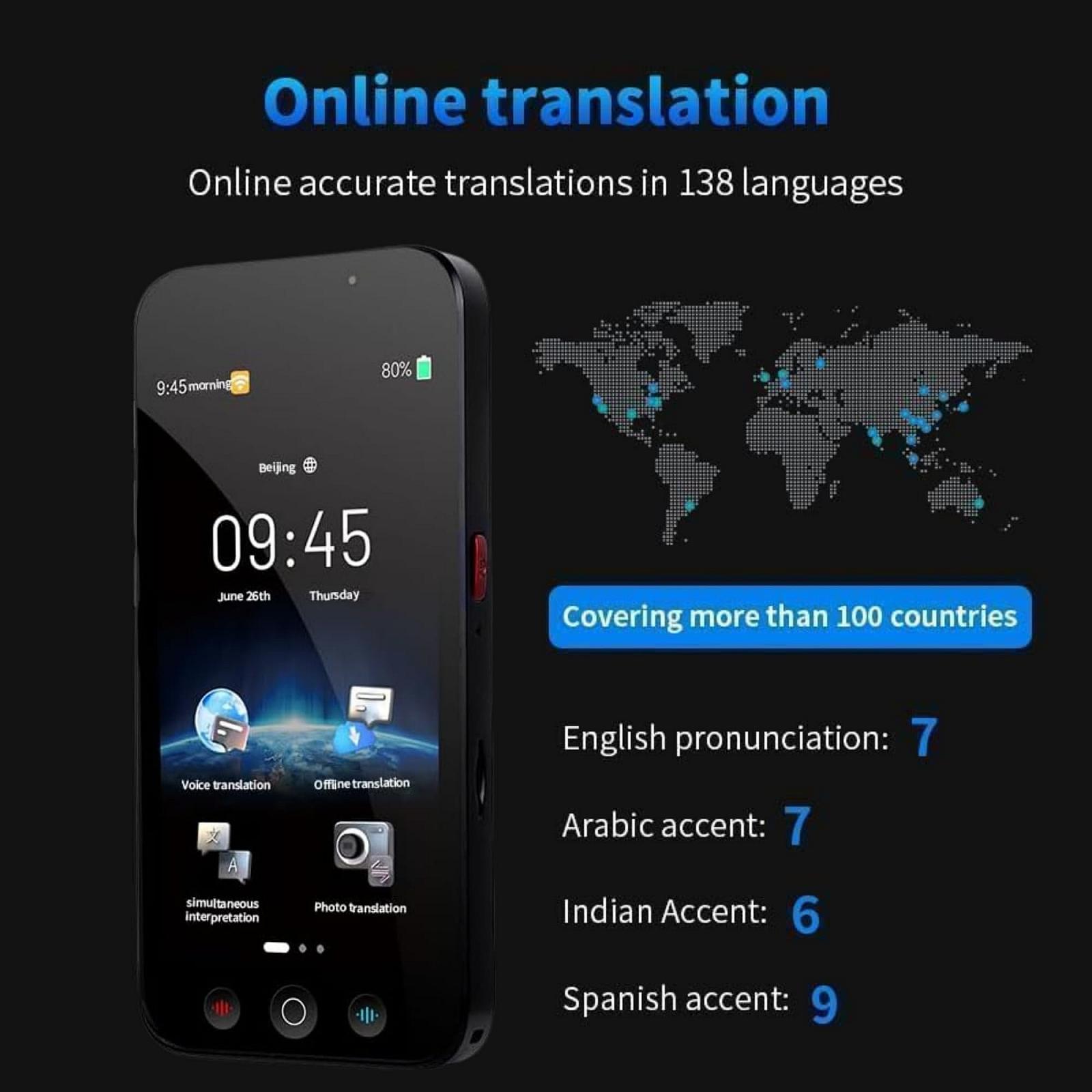 Перекладач Мови 2024, Миттєвий Голосовий , Синхронний , Не потрібне WiFi-з'єднання, Двосторонній, фото №3