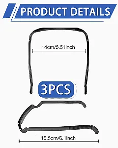 Набор обручей для волос Squaer 3 шт. synthetic.ua - Фото 1